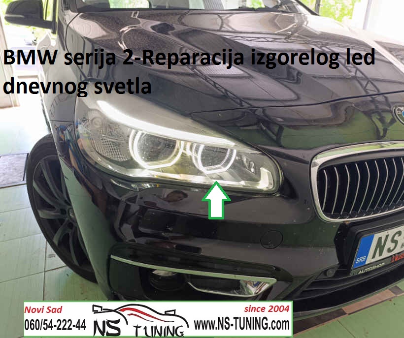 bmw serija2 f45 2014 2015 pozuteo led reparacija servis farova novi sad ns tuning